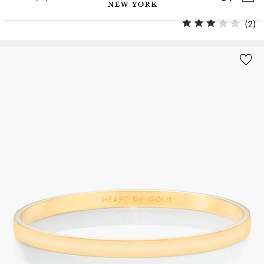 Kate Spade Heart of Gold Bangle Bracelet